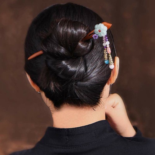 Red Sandalwood Amethyst Protection Hairpin Red Sandalwood Amethyst Protection Hairpin