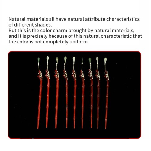 Red Sandalwood Water Drop Jade Protection Hairpin Red Sandalwood Water Drop Jade Protection Hairpin