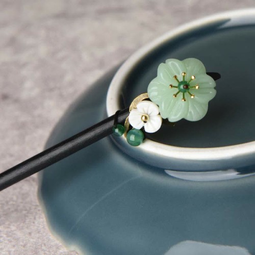 Green Aventurine Flower Agate Hairpin Green Aventurine Flower Agate Hairpin