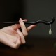 925 Silver Hetian Jade Ebony Luck Charm Hairpin 925 Silver Hetian Jade Ebony Luck Charm Hairpin
