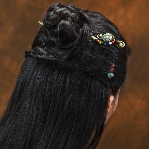 Tibetan Turquoise Agate Protection Hairpin
