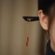 Red Agate Ebony Tassel Confidence Hairpin Red Agate Ebony Tassel Confidence Hairpin