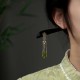 Peridot Ebony Wood Love Tassels Hairpin Peridot Ebony Wood Love Tassels Hairpin