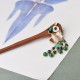 Red Sandalwood Green Agate Protection Hairpin Red Sandalwood Green Agate Protection Hairpin