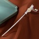 925 Silver Hetian White Jade Flower Hairpin 925 Silver Hetian White Jade Flower Hairpin