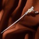 925 Silver Hetian White Jade Flower Hairpin 925 Silver Hetian White Jade Flower Hairpin