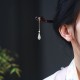 Red Sandalwood Water Drop Jade Protection Hairpin Red Sandalwood Water Drop Jade Protection Hairpin