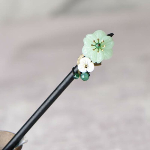 Green Aventurine Flower Agate Hairpin Green Aventurine Flower Agate Hairpin