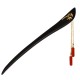 Red Agate Ebony Tassel Confidence Hairpin Red Agate Ebony Tassel Confidence Hairpin