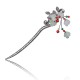 Red Agate Flower Leaf Confidence Hairpin Red Agate Flower Leaf Confidence Hairpin
