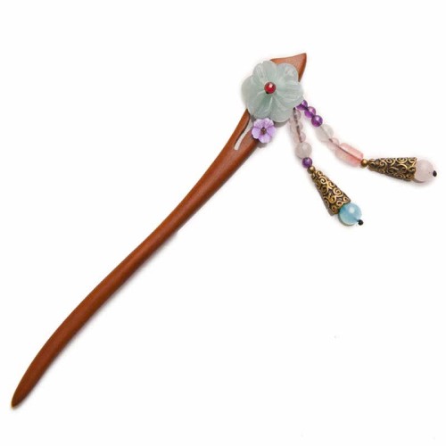 Red Sandalwood Amethyst Protection Hairpin Red Sandalwood Amethyst Protection Hairpin