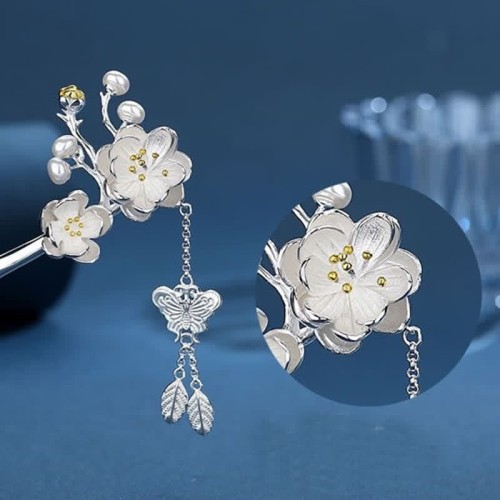 Plum Blossom Butterfly Freedom Tassel Hairpin Plum Blossom Butterfly Freedom Tassel Hairpin