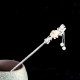 925 Silver Hetian White Jade Flower Hairpin 925 Silver Hetian White Jade Flower Hairpin