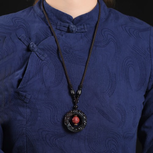 Feng Shui Rainbow Obsidian PiXiu Healing Necklace Feng Shui Rainbow Obsidian PiXiu Healing Necklace