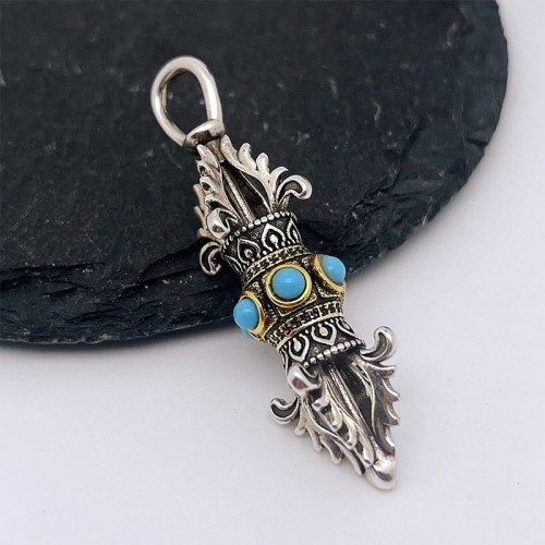 Vajra Dorje Pattern Copper Luck Wealth Pendant Vajra Dorje Pattern Copper Luck Wealth Pendant