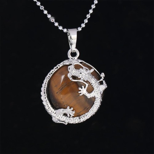 Chinese Dragon Quartz Crystal Healing Necklace Chinese Dragon Quartz Crystal Healing Necklace