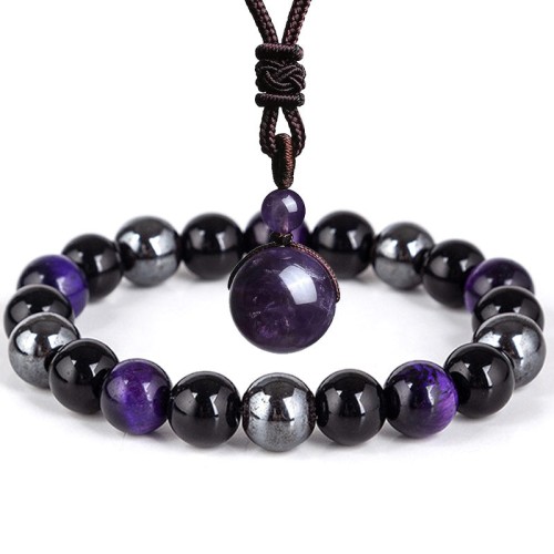 Tibetan Tiger's Eye Bracelet Necklace Set