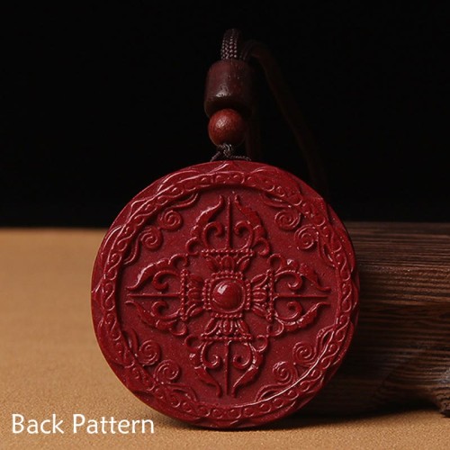 Cinnabar Lotus Om Mani Padme Hum Necklace Pendant Cinnabar Lotus Om Mani Padme Hum Necklace Pendant