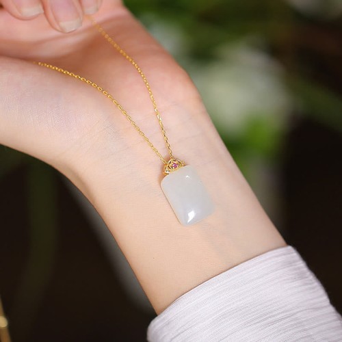 925 Sterling Silver Hetian Jade Cyan Jade Laughing Buddha Necklace Pendant 925 Sterling Silver Hetian Jade Cyan Jade Laughing Buddha Necklace Pendant