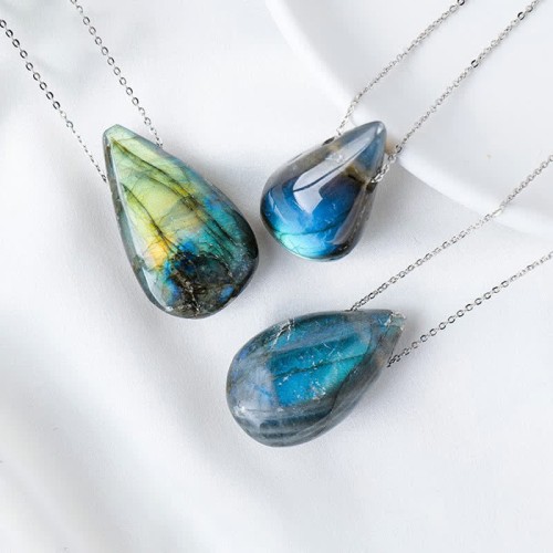 Labradorite Water Drop Healing Necklace Pendant Labradorite Water Drop Healing Necklace Pendant