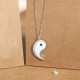 Sterling Silver Yin Yang Symbol Harmony Necklace Pendant