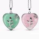 Natural Healing Crystals Heart Pendant Necklace Natural Healing Crystals Heart Pendant Necklace