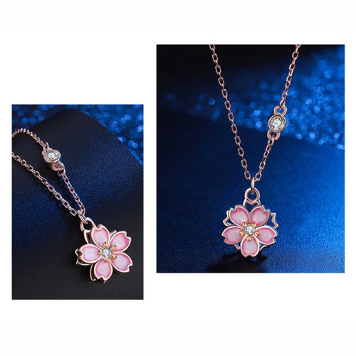 Cherry Blossom Rotatable Protection Necklace Pendant Cherry Blossom Rotatable Protection Necklace Pendant