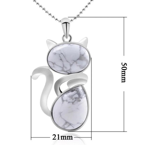 "Save A Cat" Cute Cat Protection Crystal Necklace "Save A Cat" Cute Cat Protection Crystal Necklace