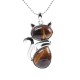 Cat Pattern Crystal Protection Necklace Pendant Cat Pattern Crystal Protection Necklace Pendant