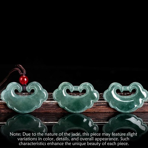 Green Jade Chinese Lock Luck Necklace Pendant Green Jade Chinese Lock Luck Necklace Pendant
