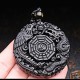 Bagua Dragon Phoenix Obsidian Fulfilment Necklace Bagua Dragon Phoenix Obsidian Fulfilment Necklace