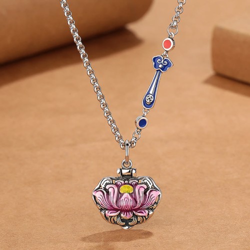 Tibetan Copper Lotus New Beginning Necklace Pendant Tibetan Copper Lotus New Beginning Necklace Pendant