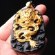 18K Gold-Plated Dragon Obsidian Lucky Necklace 18K Gold-Plated Dragon Obsidian Lucky Necklace