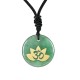 OM Lotus Symbol Amethyst Tiger Eye Healing Necklace OM Lotus Symbol Amethyst Tiger Eye Healing Necklace
