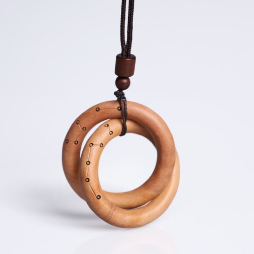 Jujube Wood Taoist Yin Yang Ring Luck Necklace Jujube Wood Taoist Yin Yang Ring Luck Necklace