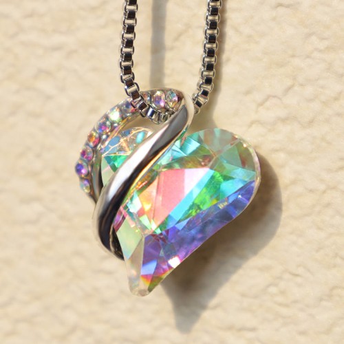 Love Heart Birthstone Healing Energy Necklace Love Heart Birthstone Healing Energy Necklace