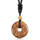 Lucky Coin Healing Crystal Gemstone Necklace