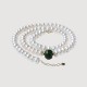 925 Sterling Silver Pearl Hetian Jade Aquamarine Necklace 925 Sterling Silver Pearl Hetian Jade Aquamarine Necklace