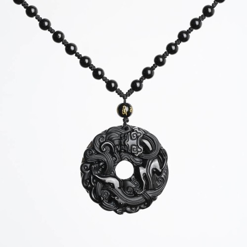 Black Obsidian Peace Pixiu Purification Pendant Black Obsidian Peace Pixiu Purification Pendant