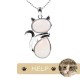 "Save A Cat" Cute Cat Protection Crystal Necklace "Save A Cat" Cute Cat Protection Crystal Necklace