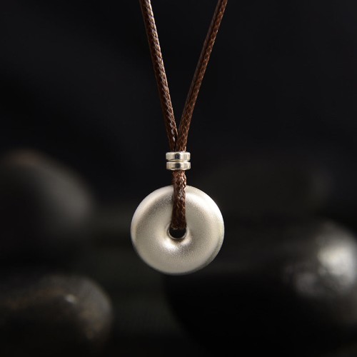 999 Silver Round Peace Buckle Necklace Pendant 999 Silver Round Peace Buckle Necklace Pendant
