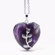 Natural Healing Crystals Heart Pendant Necklace Natural Healing Crystals Heart Pendant Necklace