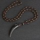Ice Obsidian Wolf Tooth Courage Necklace Ice Obsidian Wolf Tooth Courage Necklace