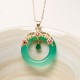 Green Chalcedony Peace Strength Necklace Green Chalcedony Peace Strength Necklace