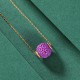 Sterling Silver Gold Purple Mica Stone Necklace Set Sterling Silver Gold Purple Mica Stone Necklace Set