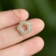 Hetian Jade Cyan Jade Floral Charm Necklace Pendant