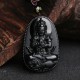 Black Obsidian Buddha Purification Necklace Black Obsidian Buddha Purification Necklace