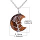 Natural Quartz Crystal Moon Tree Healing Necklace