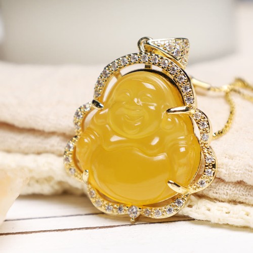 Good Luck Laughing Buddha Necklace Good Luck Laughing Buddha Necklace