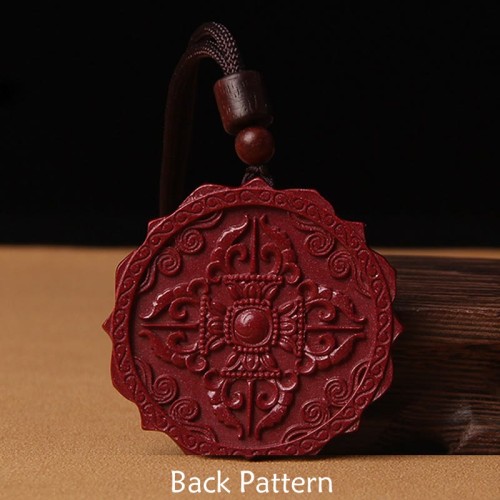 Cinnabar Lotus Om Mani Padme Hum Necklace Pendant Cinnabar Lotus Om Mani Padme Hum Necklace Pendant